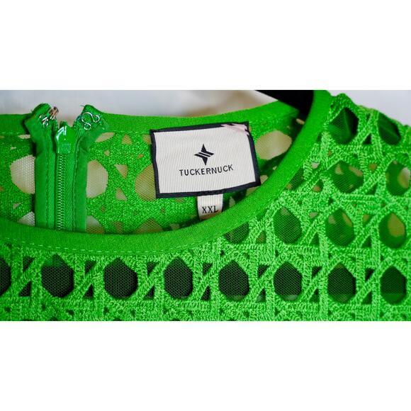 Tuckernuck Green Cane Lace Janelle Dress XXL - Picture 4 of 5